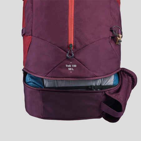 Women's Trekking Backpack 50 L - MT100 EASYFIT