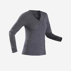 Camiseta de montaña y trekking lana merina Mujer Forclaz Travel 500 FORCLAZ  | Decathlon