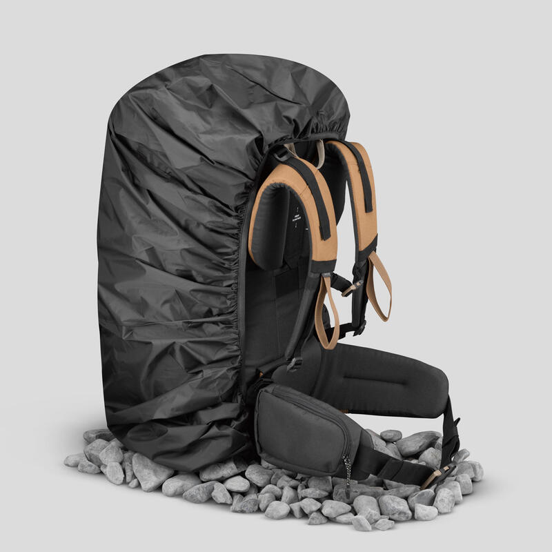 Funda Mochila Montaña Y Trekking Impermeable Reforzada 70 A 100 Litros  Negro