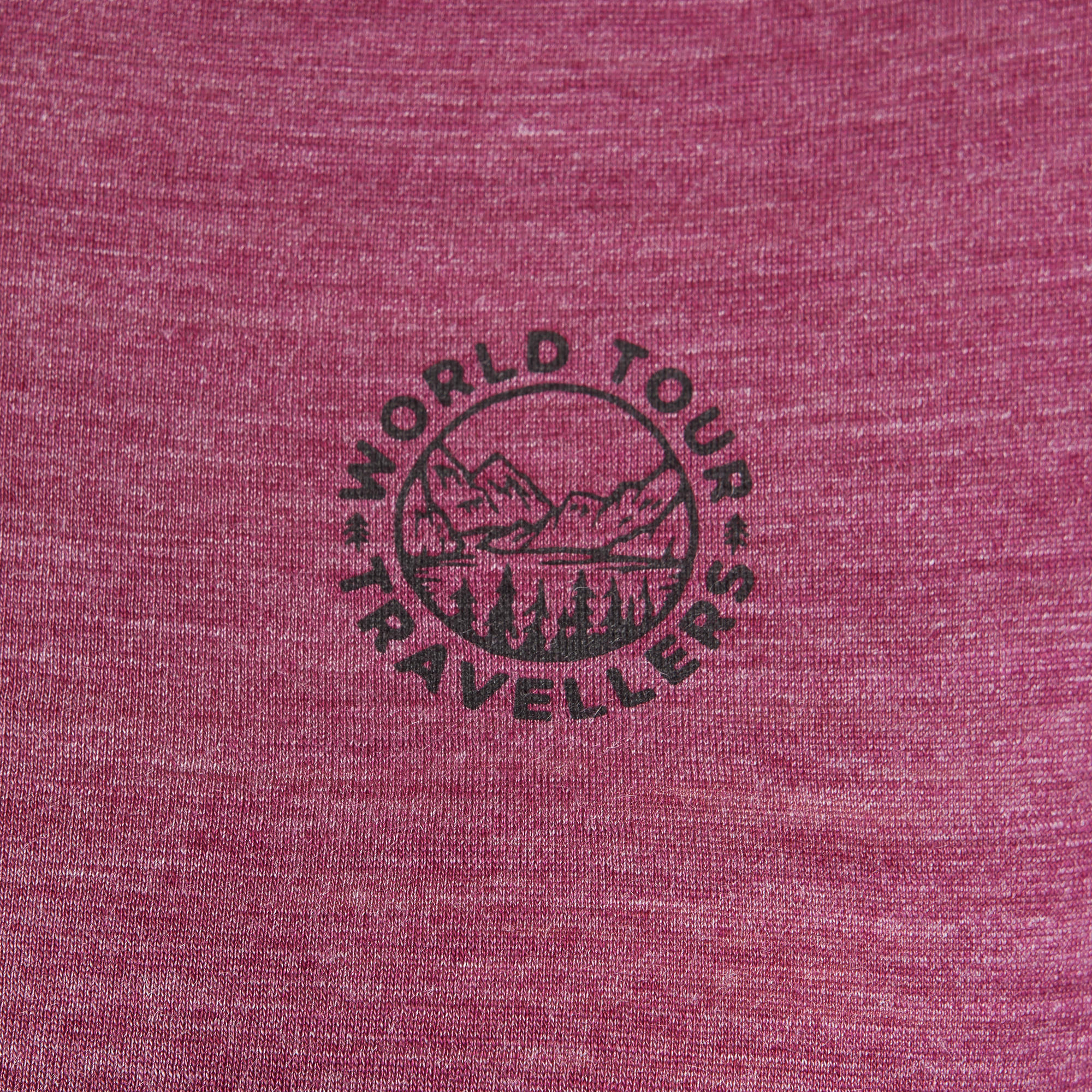 Women's Travel Trekking Merino Wool Short-Sleeved T-Shirt - TRAVEL 500 6/7
