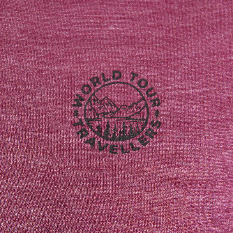T-shirt trekking donna TRAVEL100 lana viola