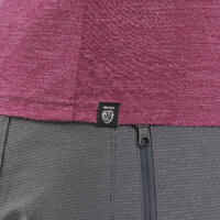 Merinoshirt Backpacking Travel 100 kurzarm Damen violett 