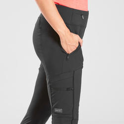 Legging de trek voyage renforcé & multipoches | TRAVEL 500 noir femme