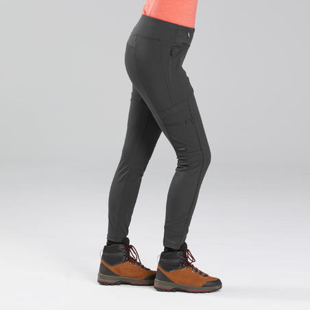 Legging de trek voyage renforcé & multipoches | TRAVEL 500 noir femme