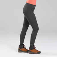 Women's Travel Trekking Reinforced & Multi-Pocket Leggings | TRAVEL 500 Black