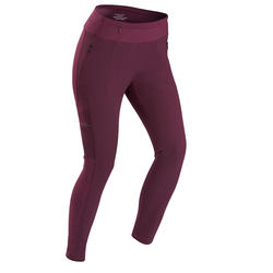 Legging de trek voyage renforcé & multipoches | TRAVEL 500 bordeaux femme