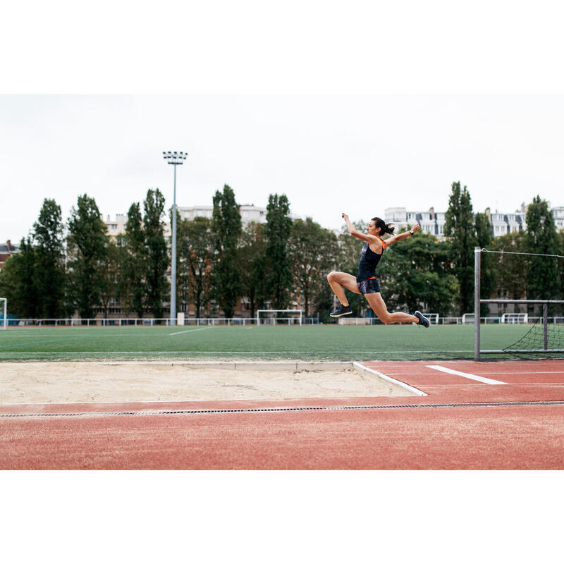 Scarpe chiodate atletica AT JUMP azzurro-giallo