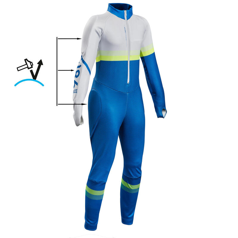 combinaison ski racing enfant - 980 - bleue / jaune