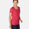 Women's Regular Fitness T-Shirt 500 - Pink