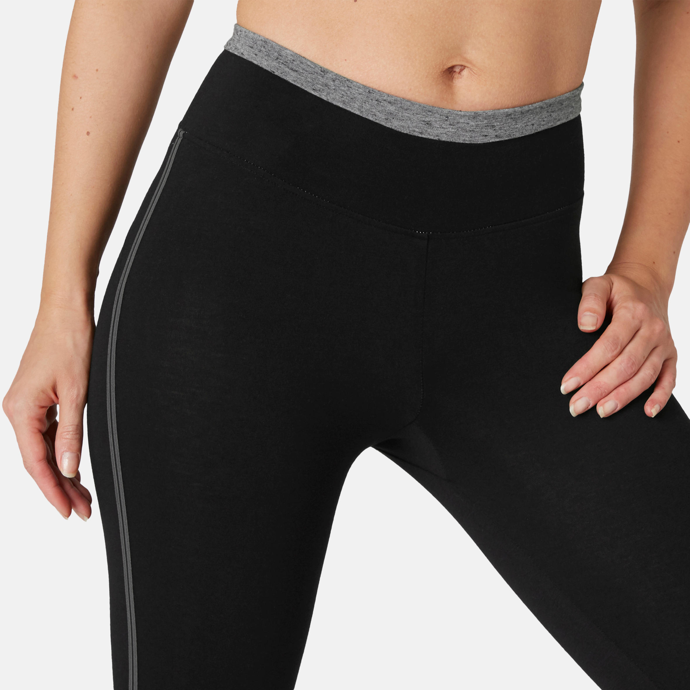 Women's Pilates & Gentle Gym Slim-Fit 7/8 Leggings 510 - Black 8/9