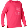 Women's Gym Cotton Blend Long Sleeve T-shirt Regular fit 500 - Pink