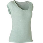 Nyamba T-shirt voor pilates en lichte gym dames 500 slim fit