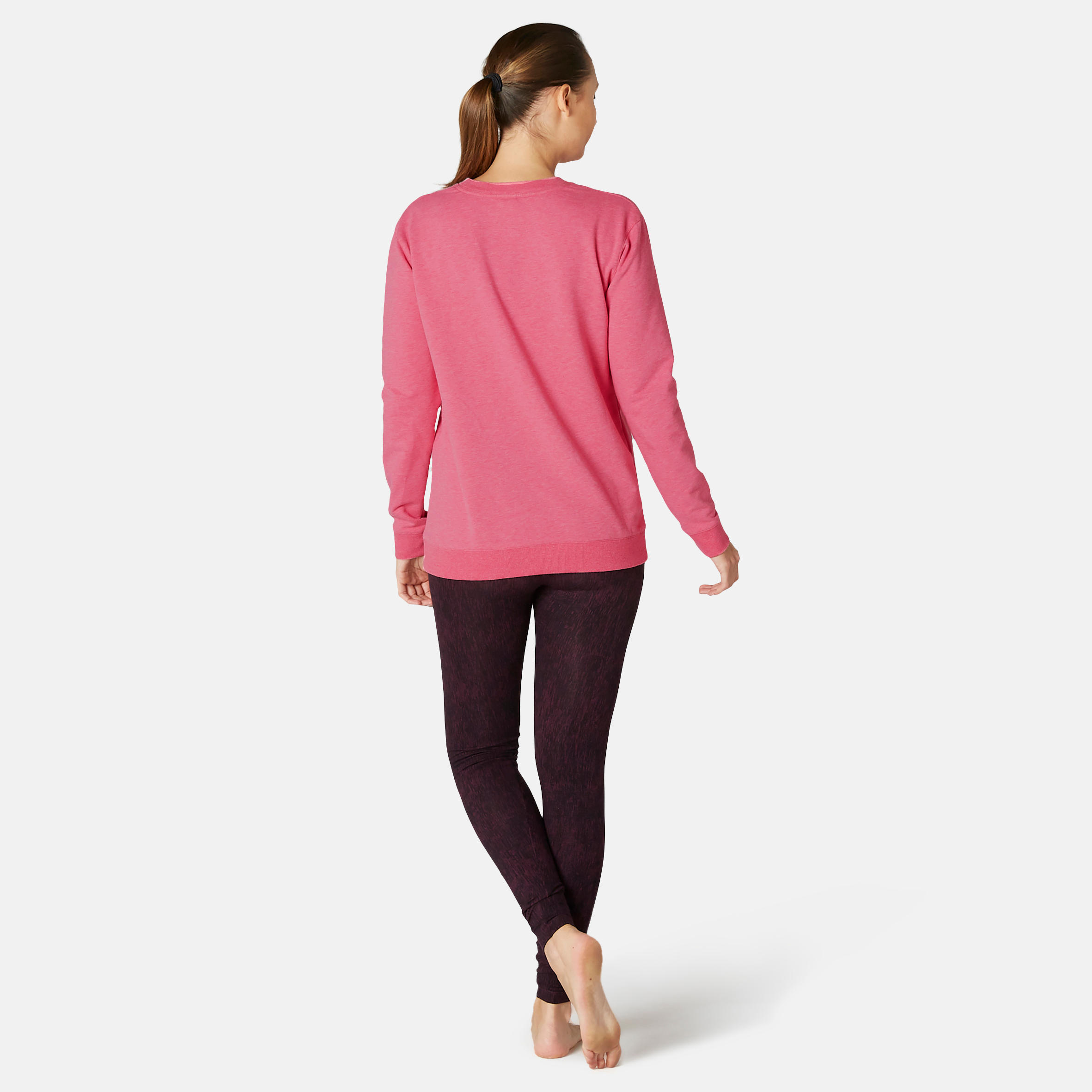 Women's Sweatshirt 100 - Pink Pattern 3/6