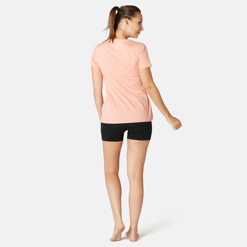 Pantalon scurt Slim 500 Fitness Negru Damă