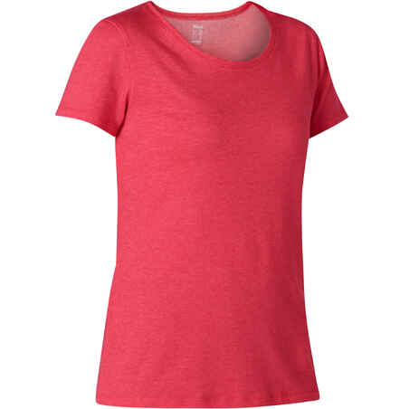 Women's Regular Fitness T-Shirt 500 - Pink