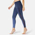 Quần legging thể thao ôm Slim-fit tập Pilates & Gym 520 cho nữ - xanh dương