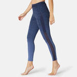 Domyos Legging voor pilates en lichte gym dames 520 slim fit 7/8