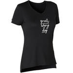 Nyamba T-shirt voor pilates en lichte gym dames 510/opdruk