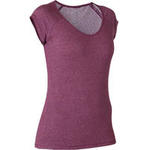 Nyamba T-shirt voor pilates en lichte gym dames 500 slim fit