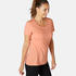Women's Cotton Gym T-Shirt Regular-Fit 500 - Orange