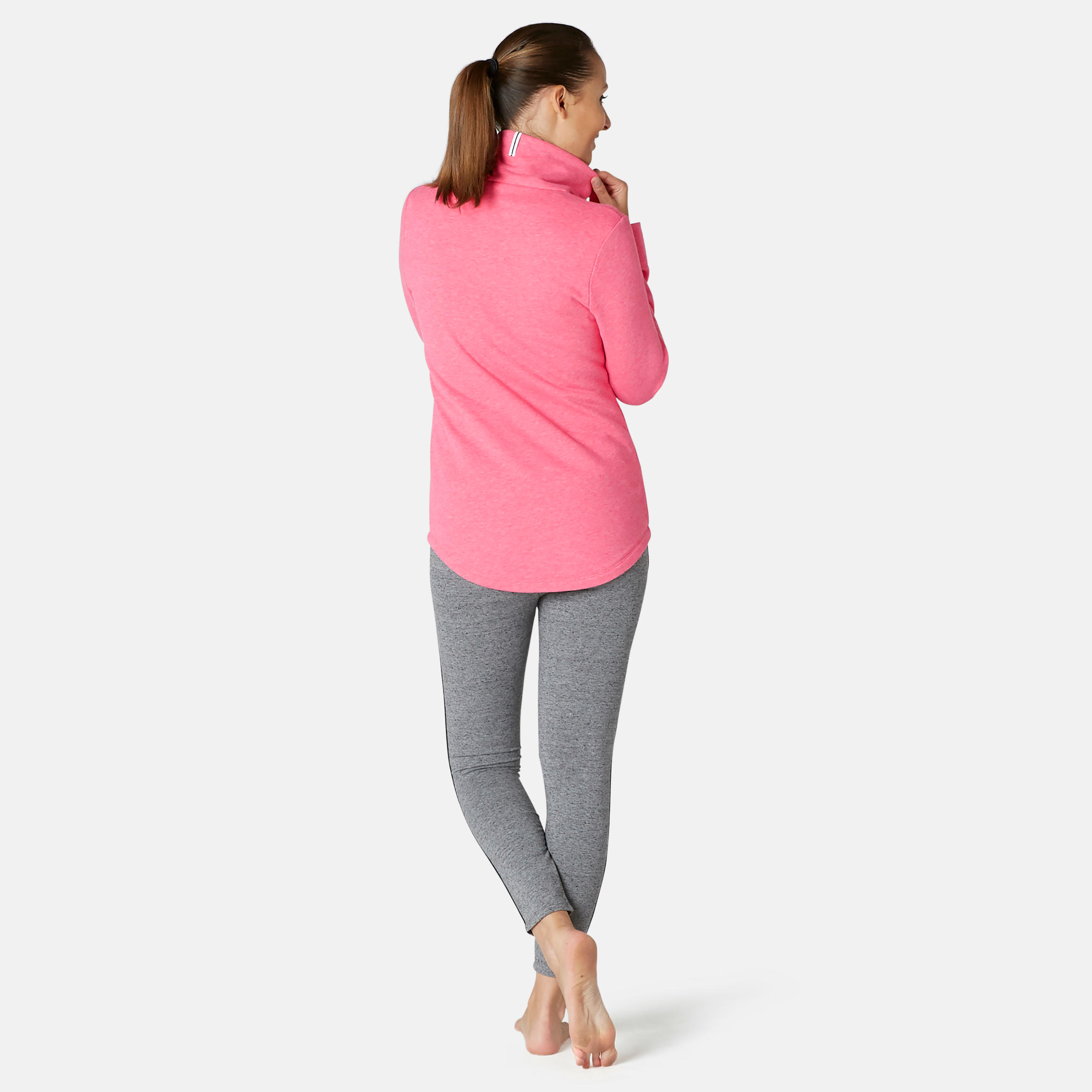 Women's Training Jacket 500 - Mottled Pink 4/7