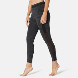 Women's Pilates & Gentle Gym Slim-Fit 7/8 Leggings 520 - Mottled Black