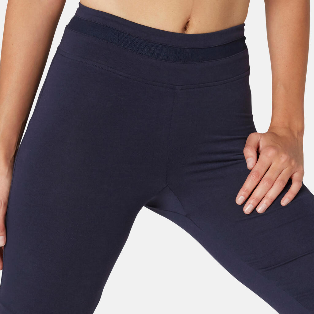 Legging Coton Extensible Fitness Taille Haute avec Mesh Vert