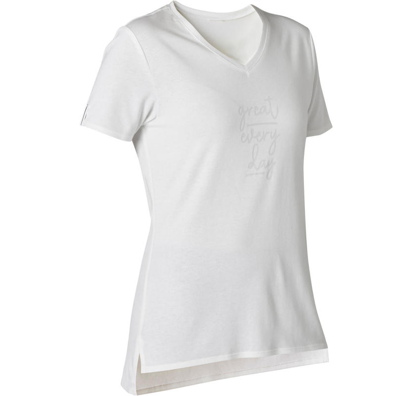 tee shirt blanc imprimé femme