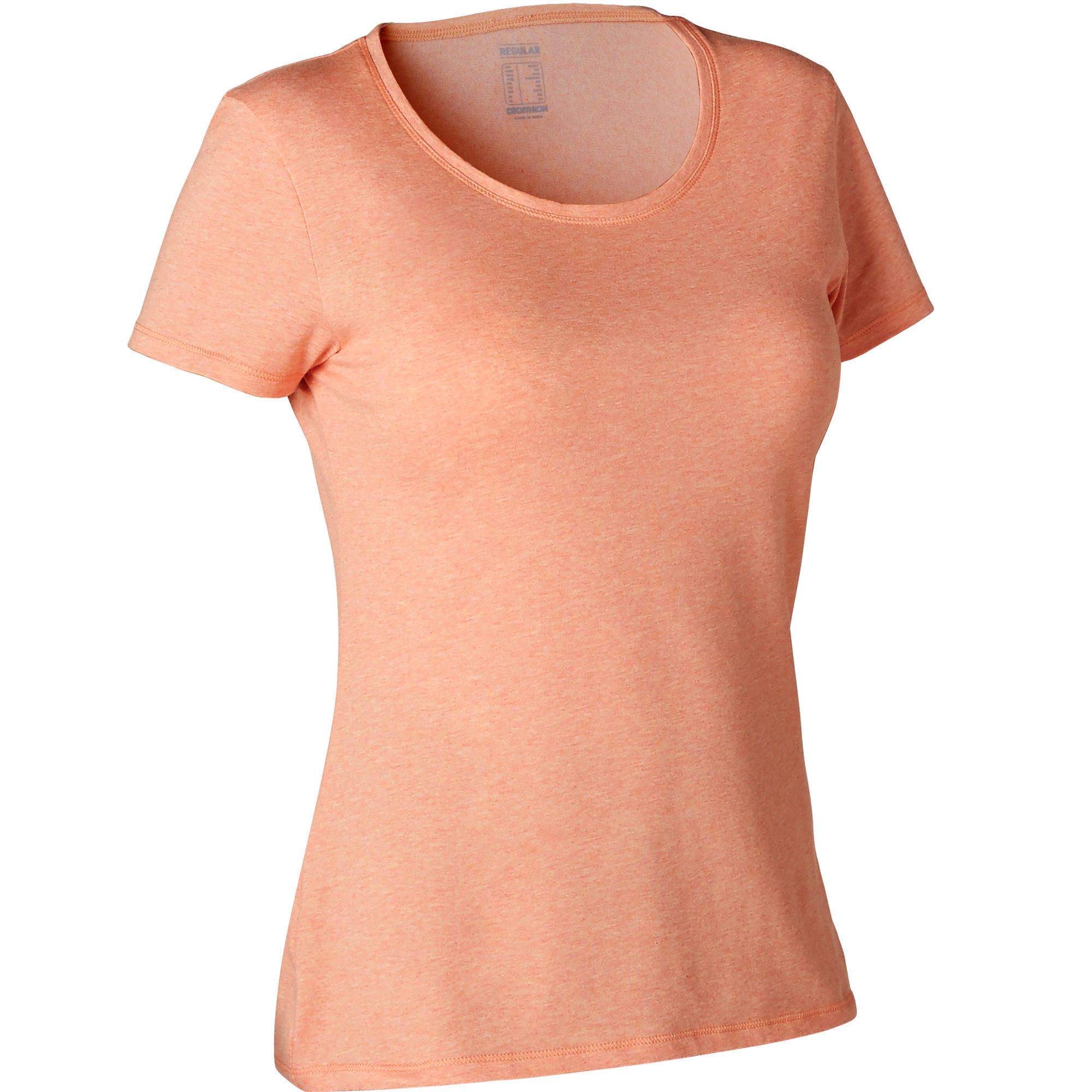 t shirt orange femme decathlon