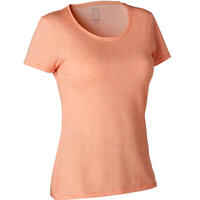 Women's Regular-Fit Fitness T-Shirt 500 - Orange