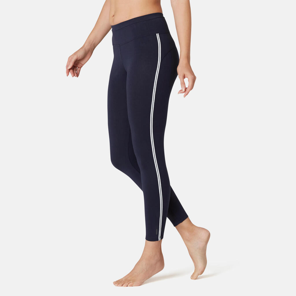 Women's Slim-Fit Pilates & Gentle Gym Sport 7/8 Leggings 510 - Blue