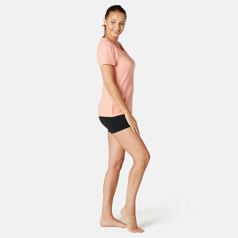 Pantalon scurt Slim 500 Fitness Negru Damă