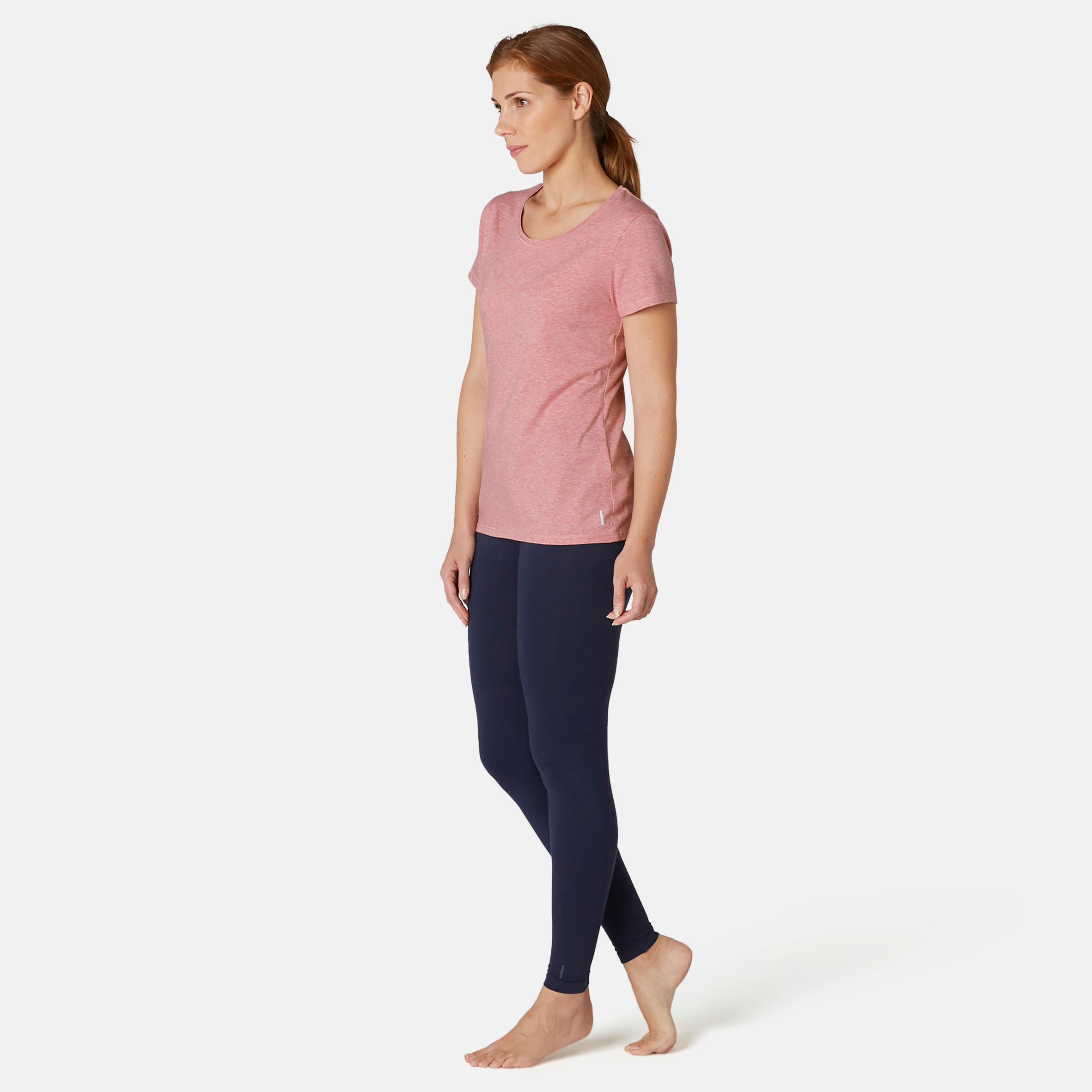 

Women' Gym T-Shirt Regular Fit 500 - Mauve -  By NYAMBA | Decathlon