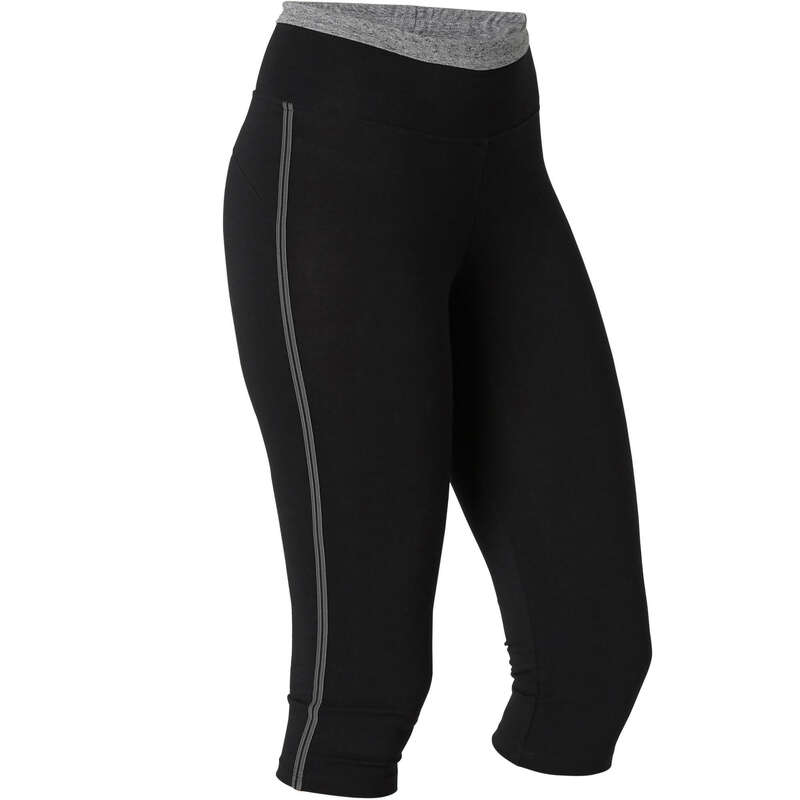 WOMAN T SHIRT LEGGING SHORT Fitness and Gym - Women's Gym Cropped Bottom 510 NYAMBA - Gym Activewear