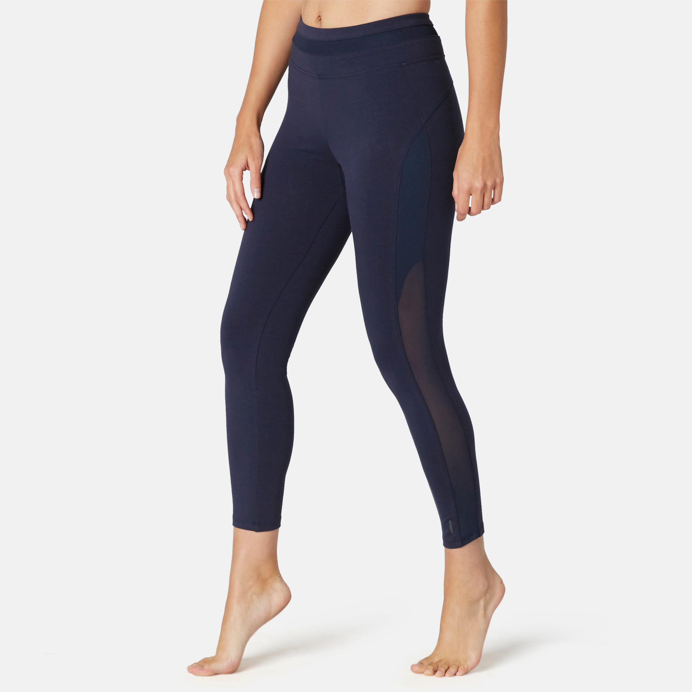 

Women's Gym Leggings 7/8 520 - Navy Blue -  By NYAMBA | Decathlon