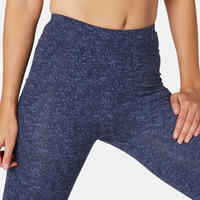 Women's Slim-Fit Fitness Leggings Fit+ 500 - Blue Print