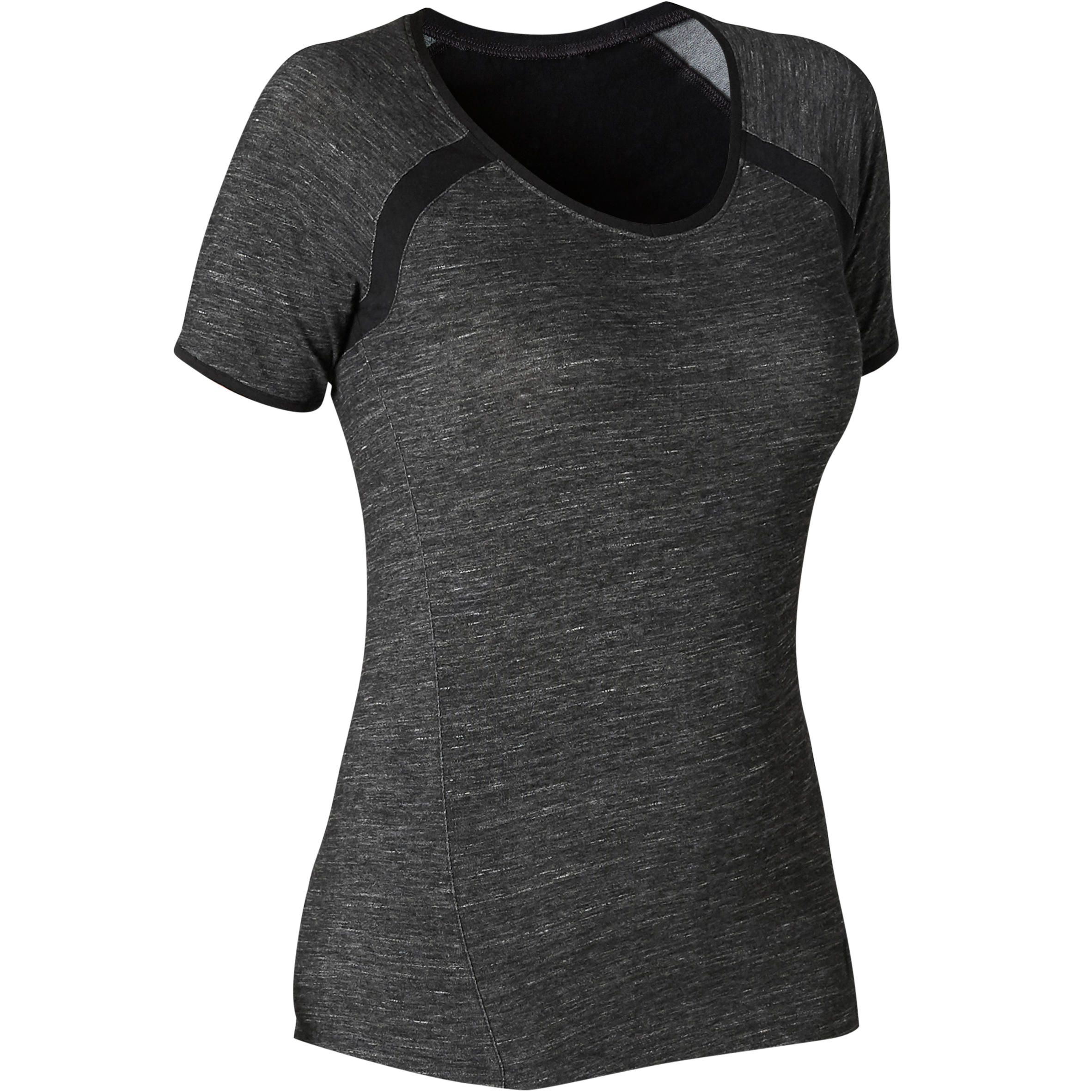 Women's Pilates & Gentle Gym T-Shirt 530 - Grey Print 8/12