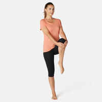 Women's Regular-Fit Fitness T-Shirt 500 - Orange