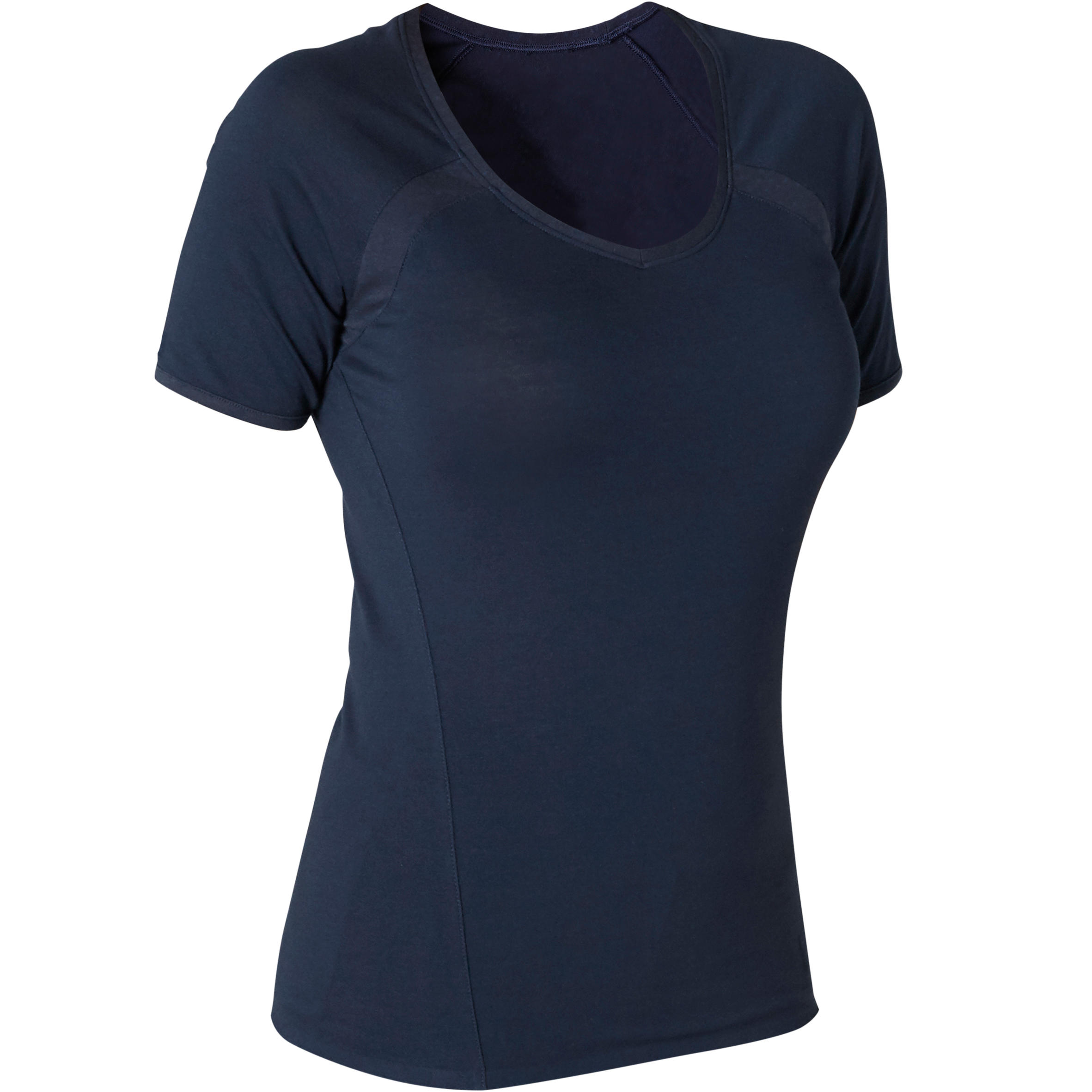 Women's Pilates & Gentle Gym T-Shirt 530 - Navy Blue 8/8