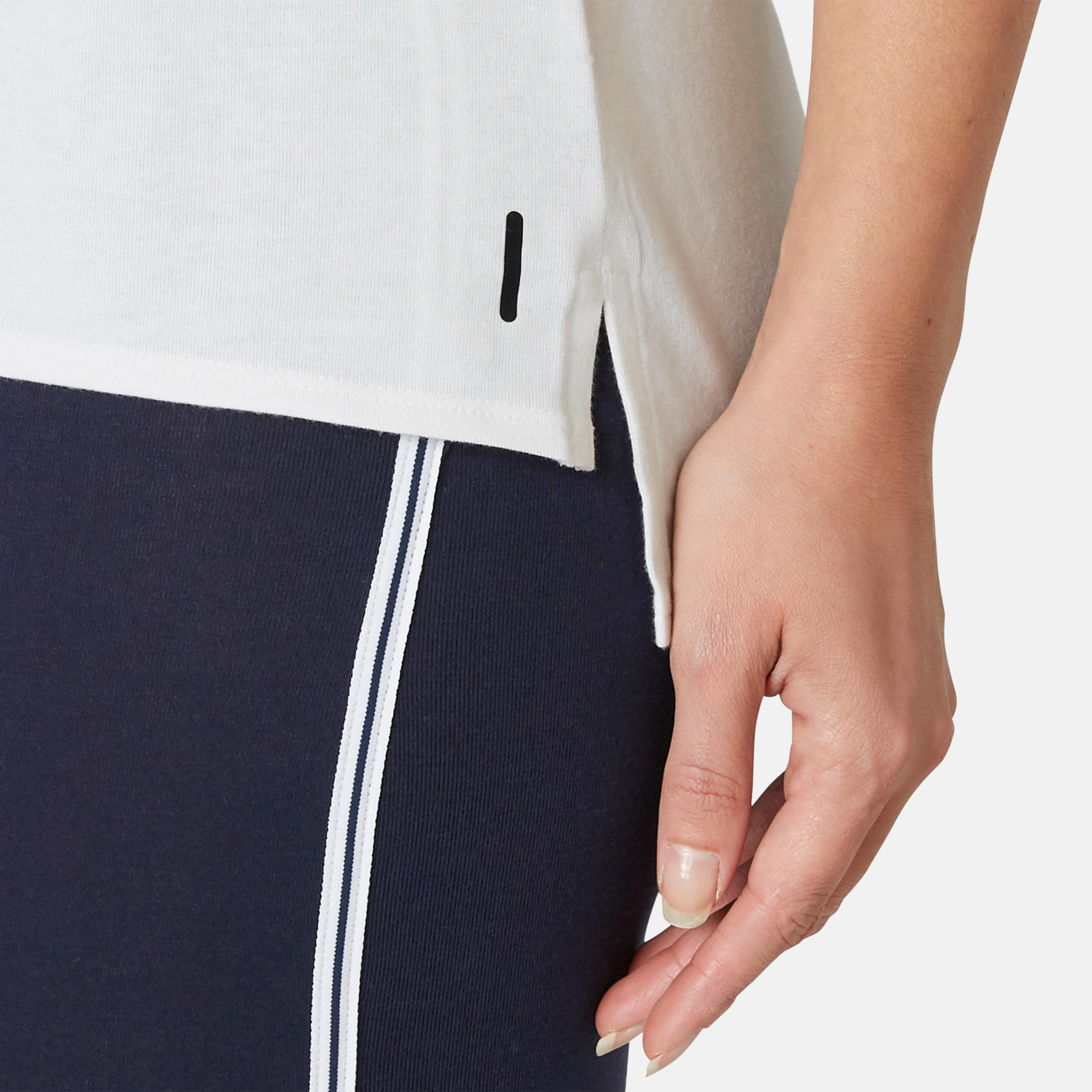 Women's Pilates & Gentle Gym Sport T-Shirt 510 - White Print 6/6