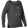 Women's Gym Cotton Blend Long Sleeve T-shirt Regular fit 500 - Grey Print