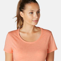 T-shirt regular fitness femme - 500 Essentials Orange