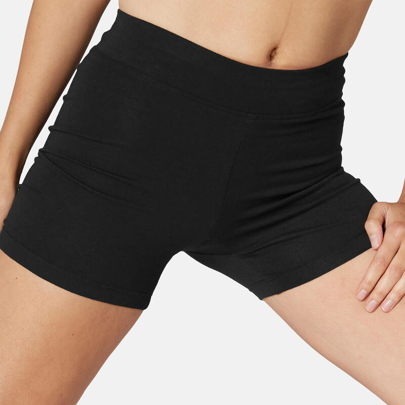 Pantalon scurt Slim 500 Fitness Negru Damă