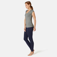 Women's Slim-Fit T-Shirt 500 - Grey