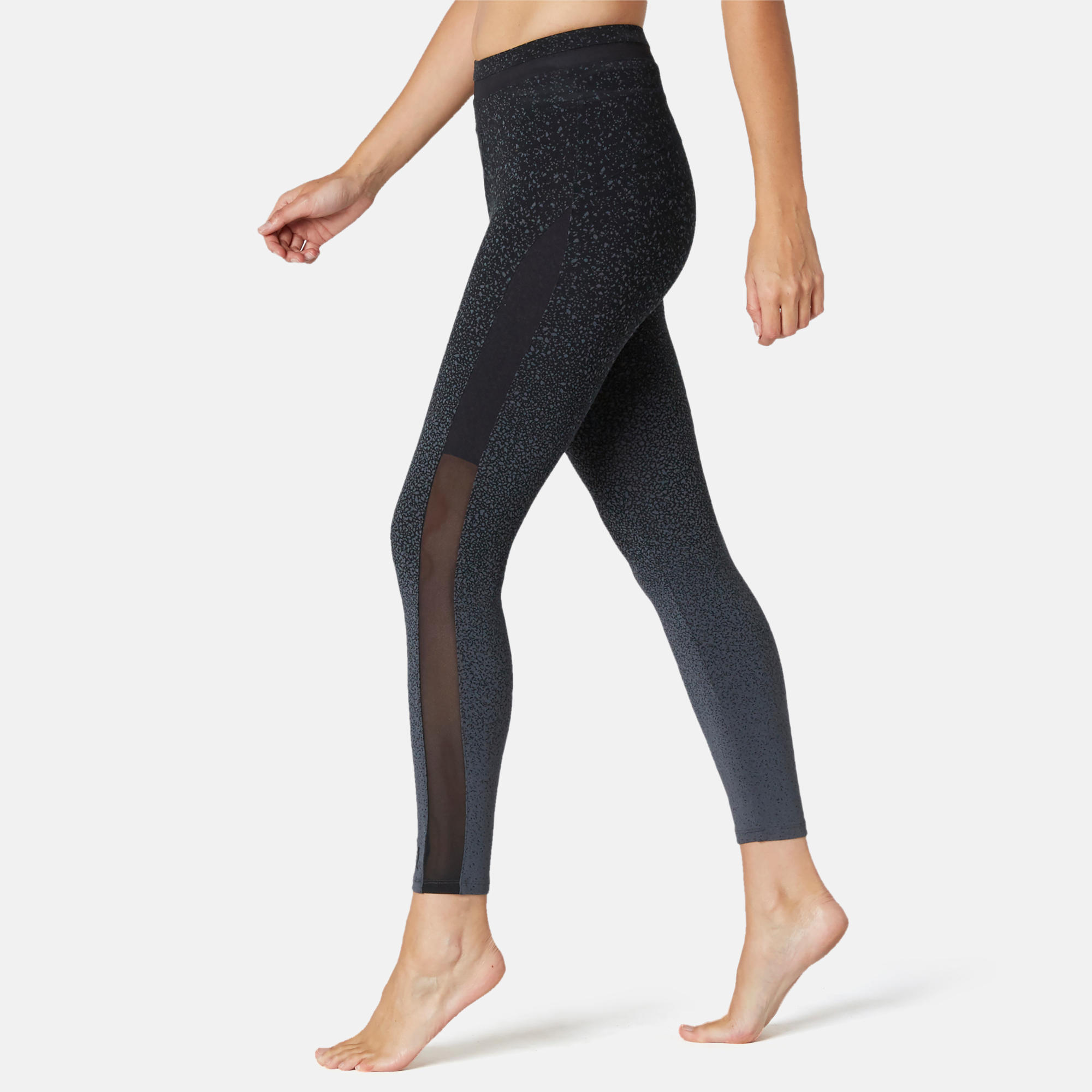Legging 7 8 Sport Pilates Gym Douce Femme 520 Slim Noir Domyos