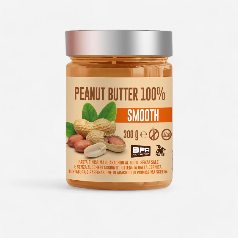 Burro d'arachidi smooth BPR senza sale e senza zuccheri aggiunti 300 g