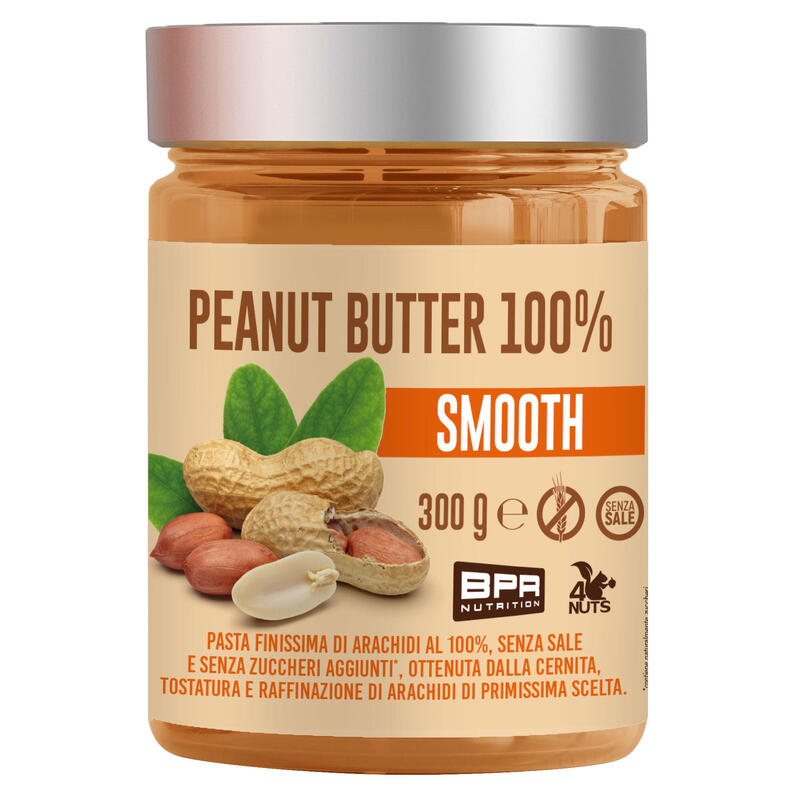 Peanut Butter smooth BPR senza sale e senza zuccheri aggiunti 300 g