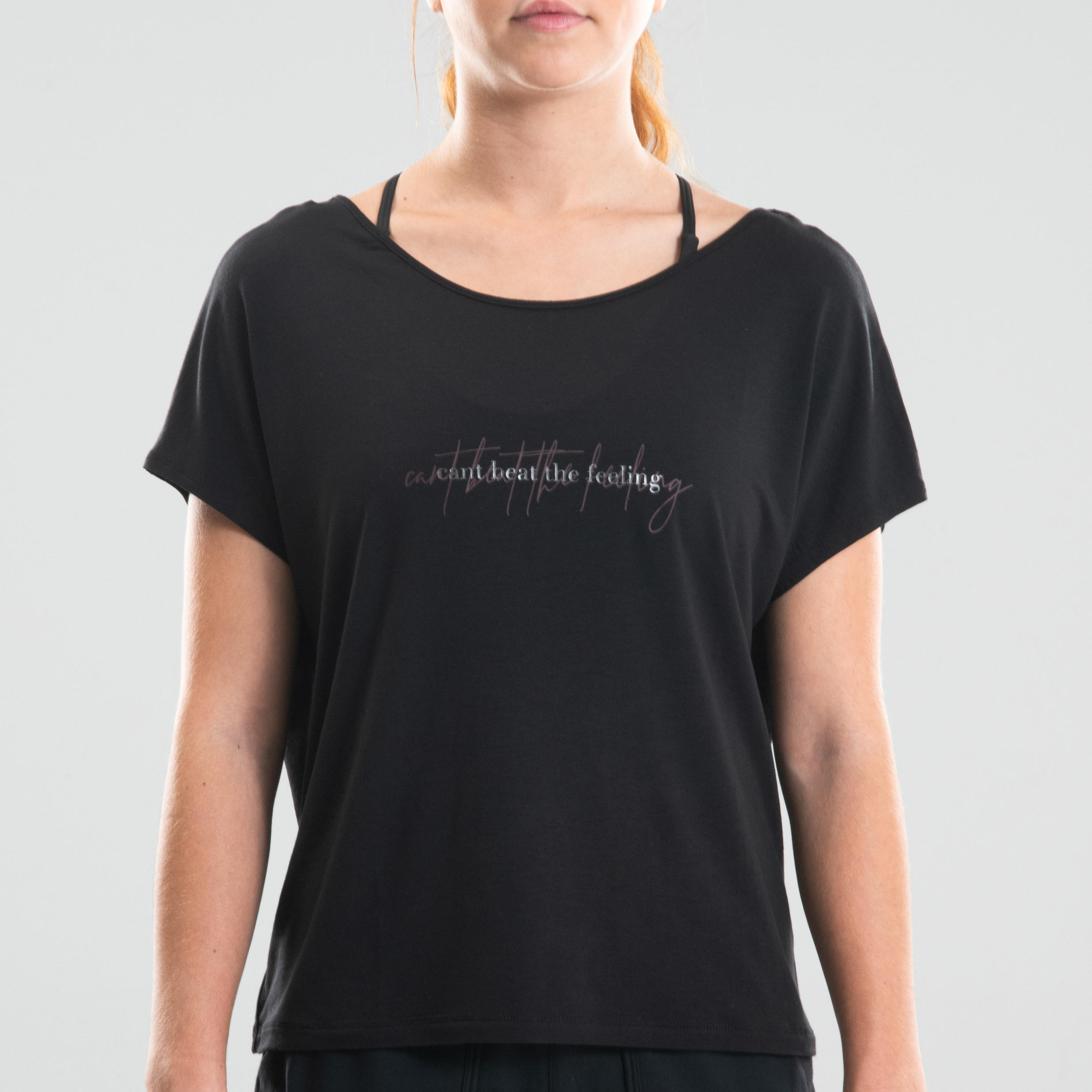 Women's Loose Modern Dance T-Shirt - Black 6/14