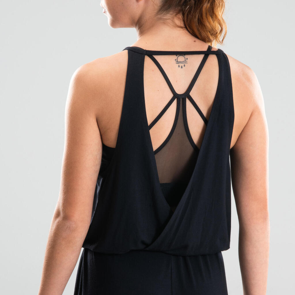 Women's Loose Modern Dance Jumpsuit - Black