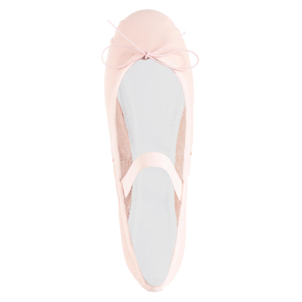 Demi-pointes de danse classique semelle entière enfant, rose